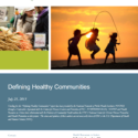 Defining Healthy Communities Cover